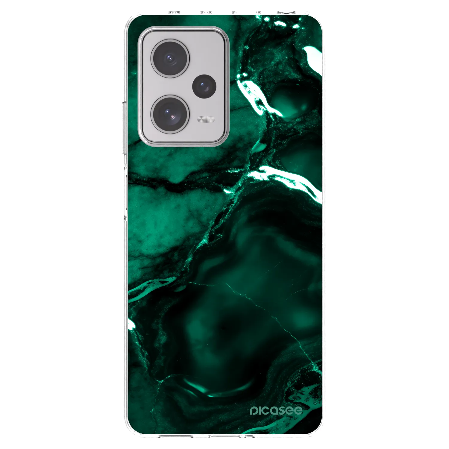 Picasee silikonski prozorni ovitek za Xiaomi Redmi Note 12 Pro+ 5G - Dark emerald