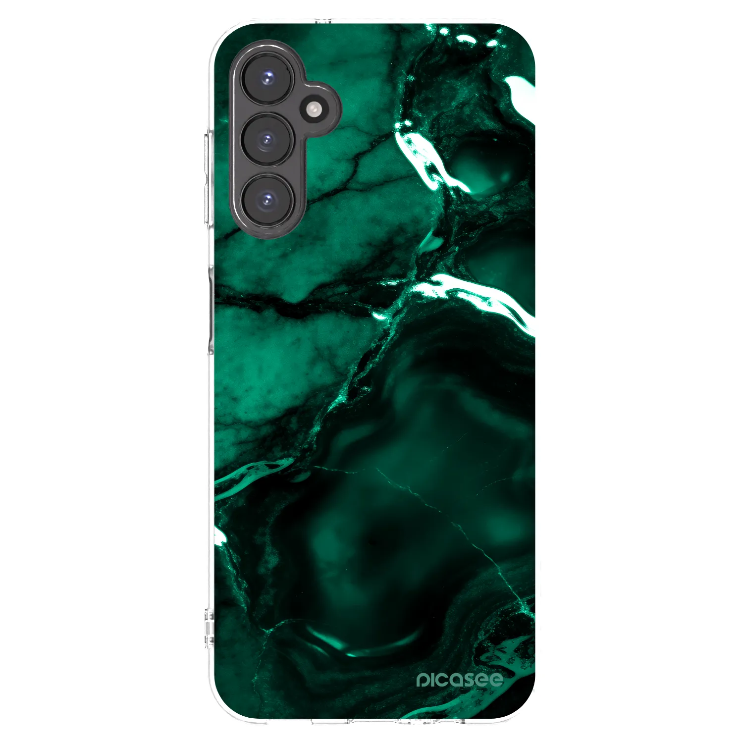 Picasee silikonski prozorni ovitek za Samsung Galaxy A14 5G A146P - Dark emerald