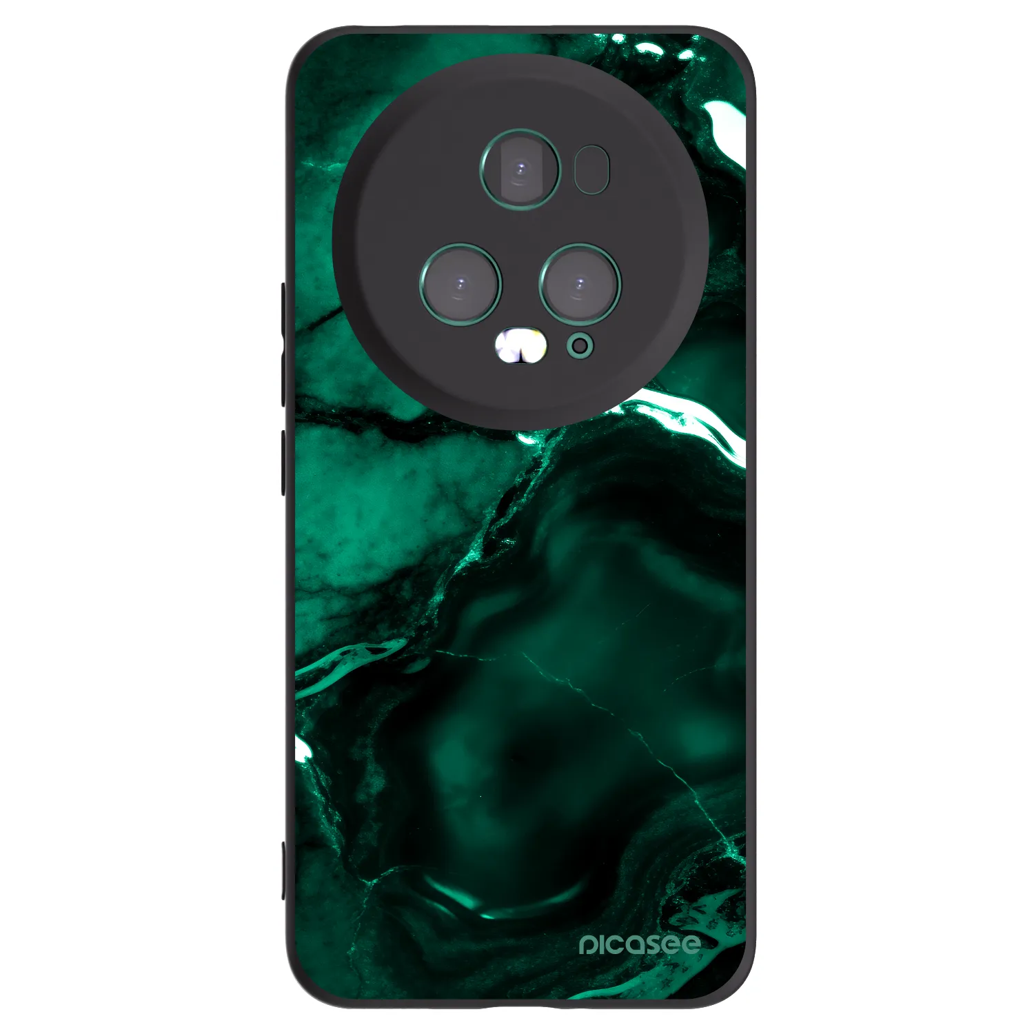 Picasee silikonski črni ovitek za Honor Magic5 Pro - Dark emerald