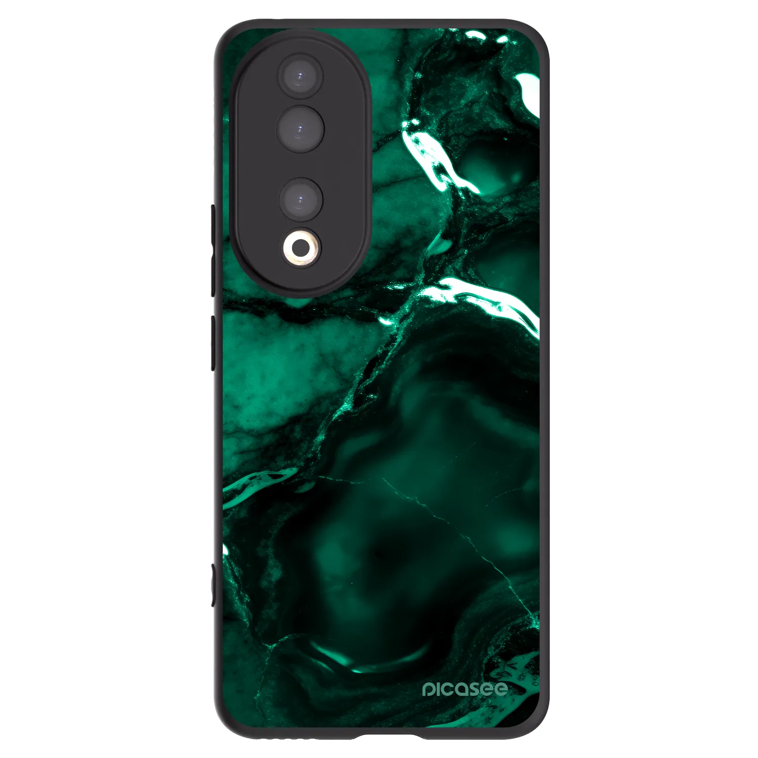 Picasee silikonski črni ovitek za Honor 90 5G - Dark emerald
