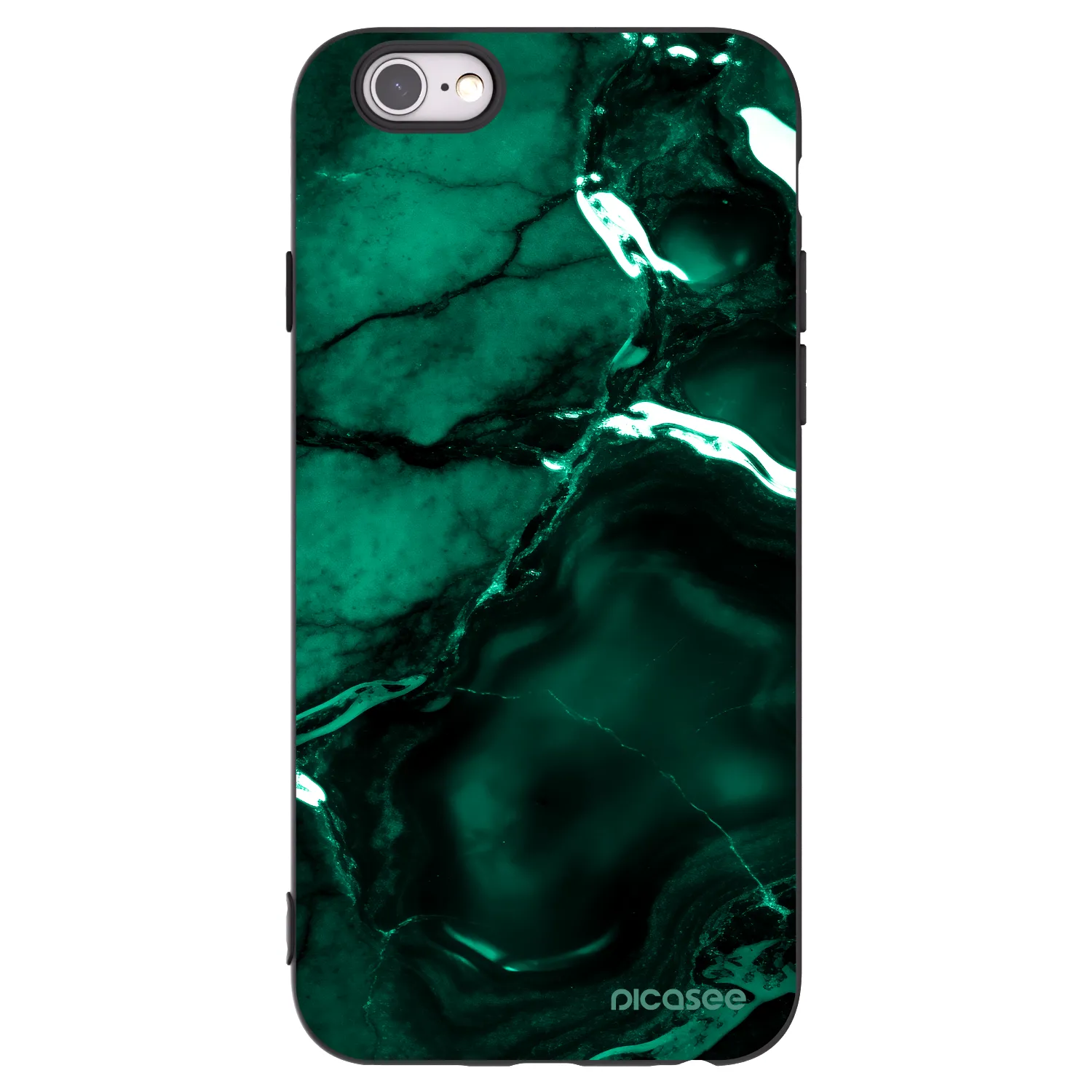 Picasee silikonski črni ovitek za Apple iPhone 6/6S - Dark emerald
