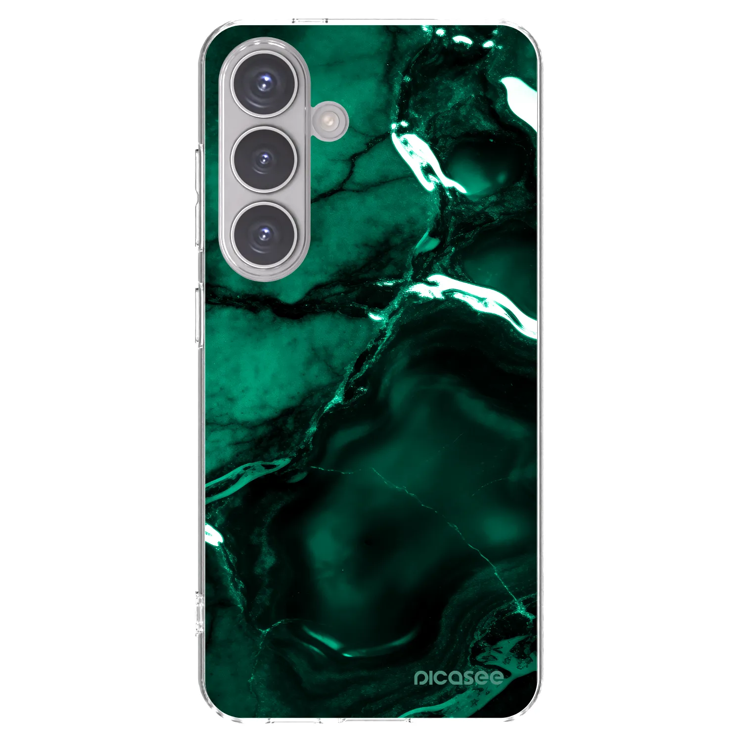 Picasee silikonski prozorni ovitek za Samsung Galaxy S24 S921B 5G - Dark emerald