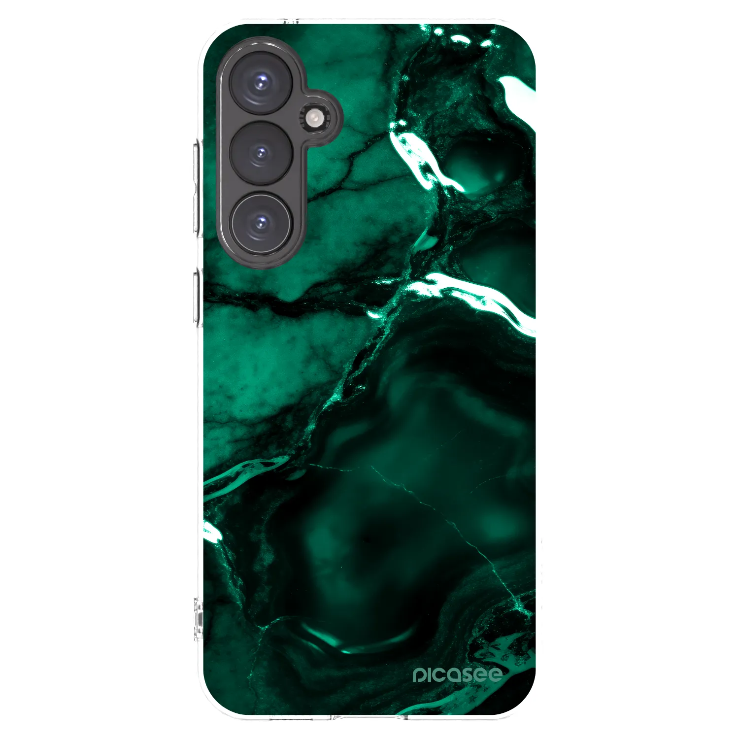 Picasee silikonski prozorni ovitek za Samsung Galaxy S23 FE S711B - Dark emerald