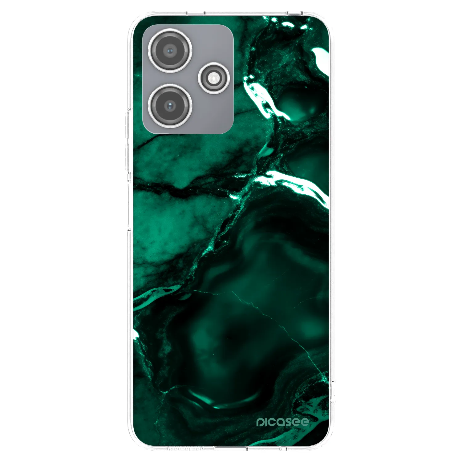 Picasee silikonski prozorni ovitek za Xiaomi Redmi 12 5G - Dark emerald