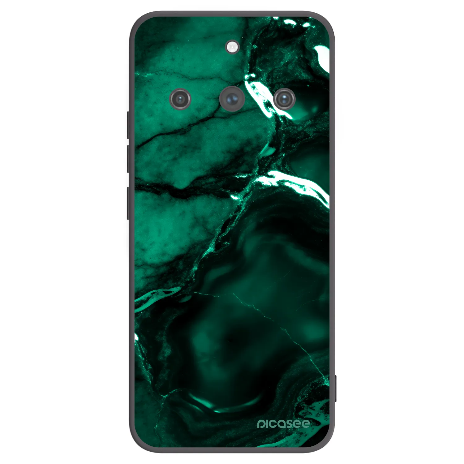 Picasee silikonski črni ovitek za Realme 11 Pro+ - Dark emerald