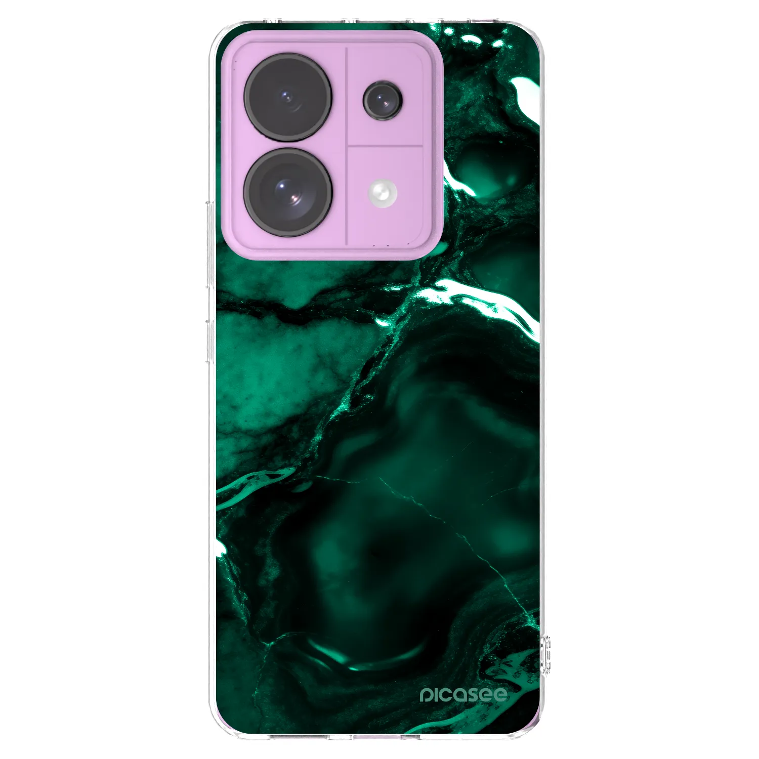 Picasee silikonski prozorni ovitek za Xiaomi Redmi Note 13 Pro 5G - Dark emerald