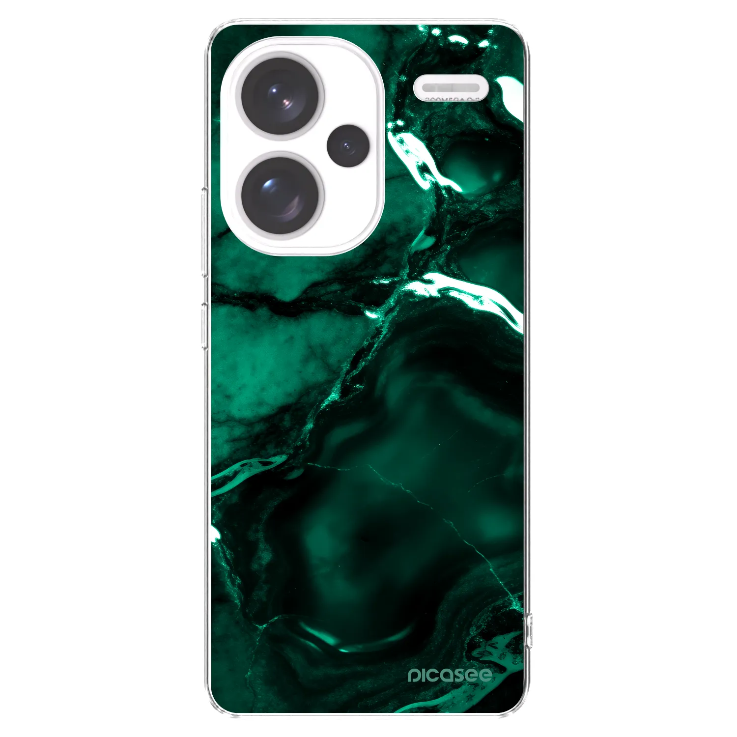 Picasee silikonski prozorni ovitek za Xiaomi Redmi Note 13 Pro+ 5G - Dark emerald