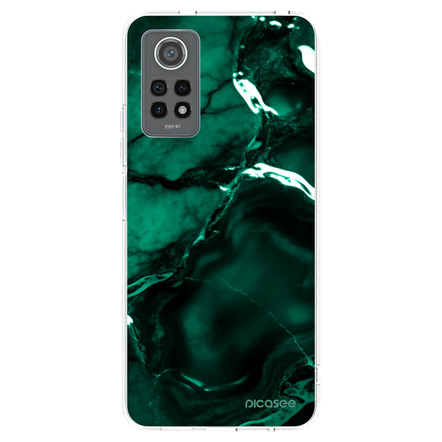 Picasee silikonski prozorni ovitek za Xiaomi Redmi Note 12 Pro 4G - Dark emerald