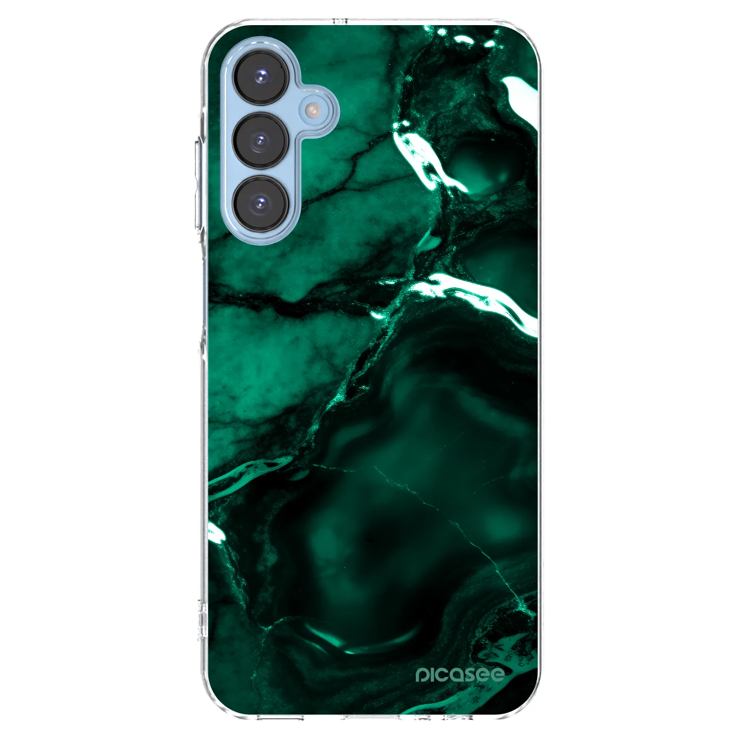 Picasee silikonski prozorni ovitek za Samsung Galaxy A15 A156B 5G - Dark emerald