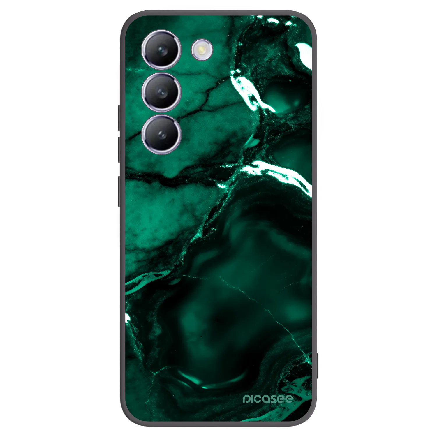 Picasee silikonski črni ovitek za Vivo V40 SE 5G - Dark emerald