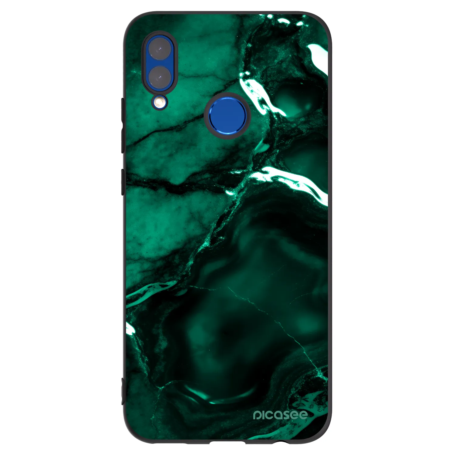 Picasee silikonski črni ovitek za Honor 10 Lite - Dark emerald