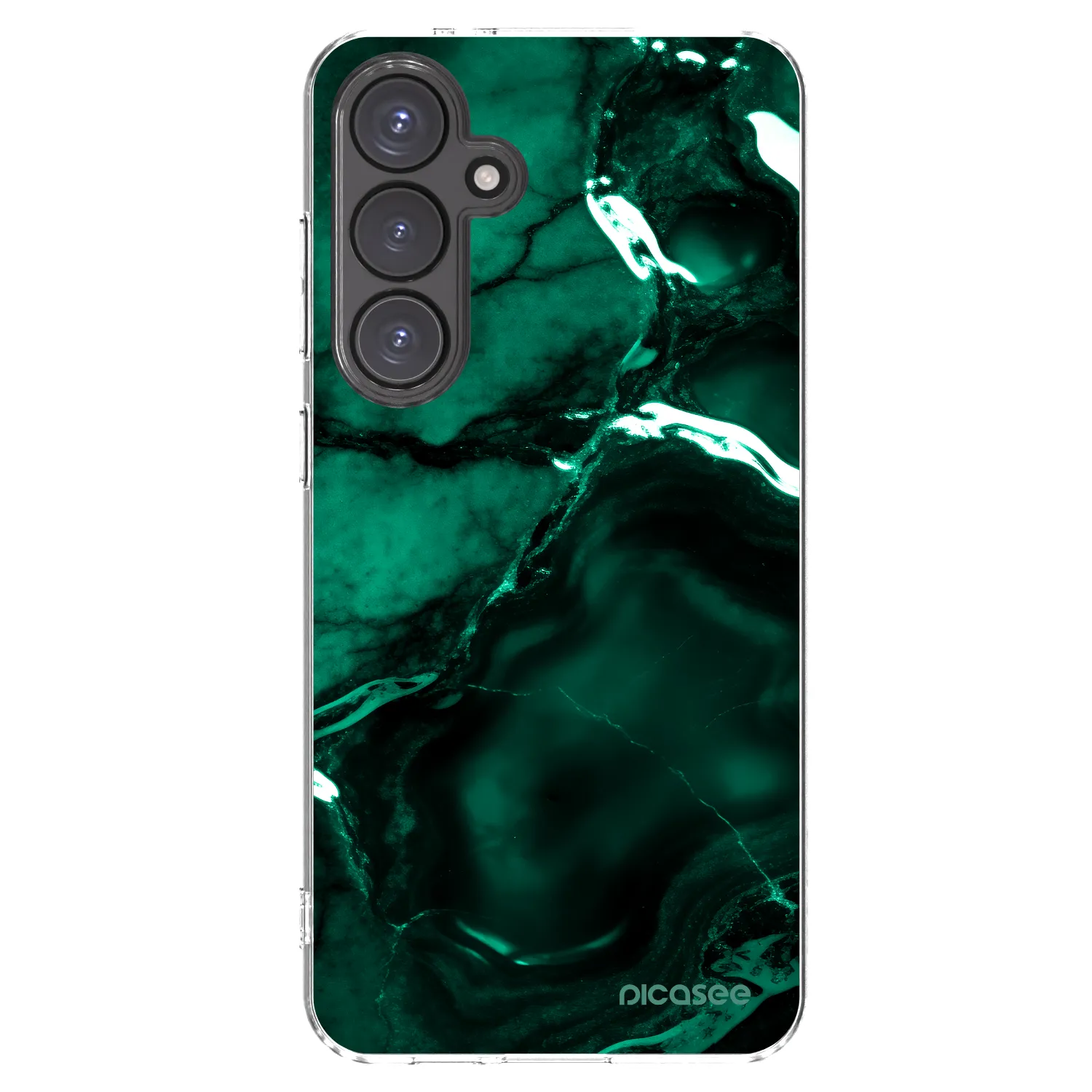 Picasee silikonski prozorni ovitek za Samsung Galaxy S24 FE S721B - Dark emerald