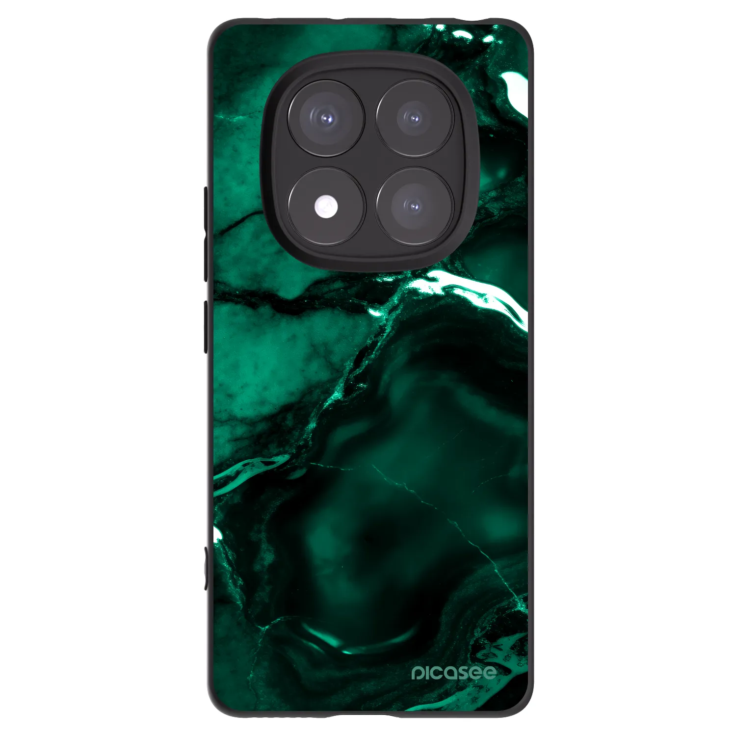 Picasee silikonski črni ovitek za Xiaomi Redmi Note 14 Pro 5G - Dark emerald