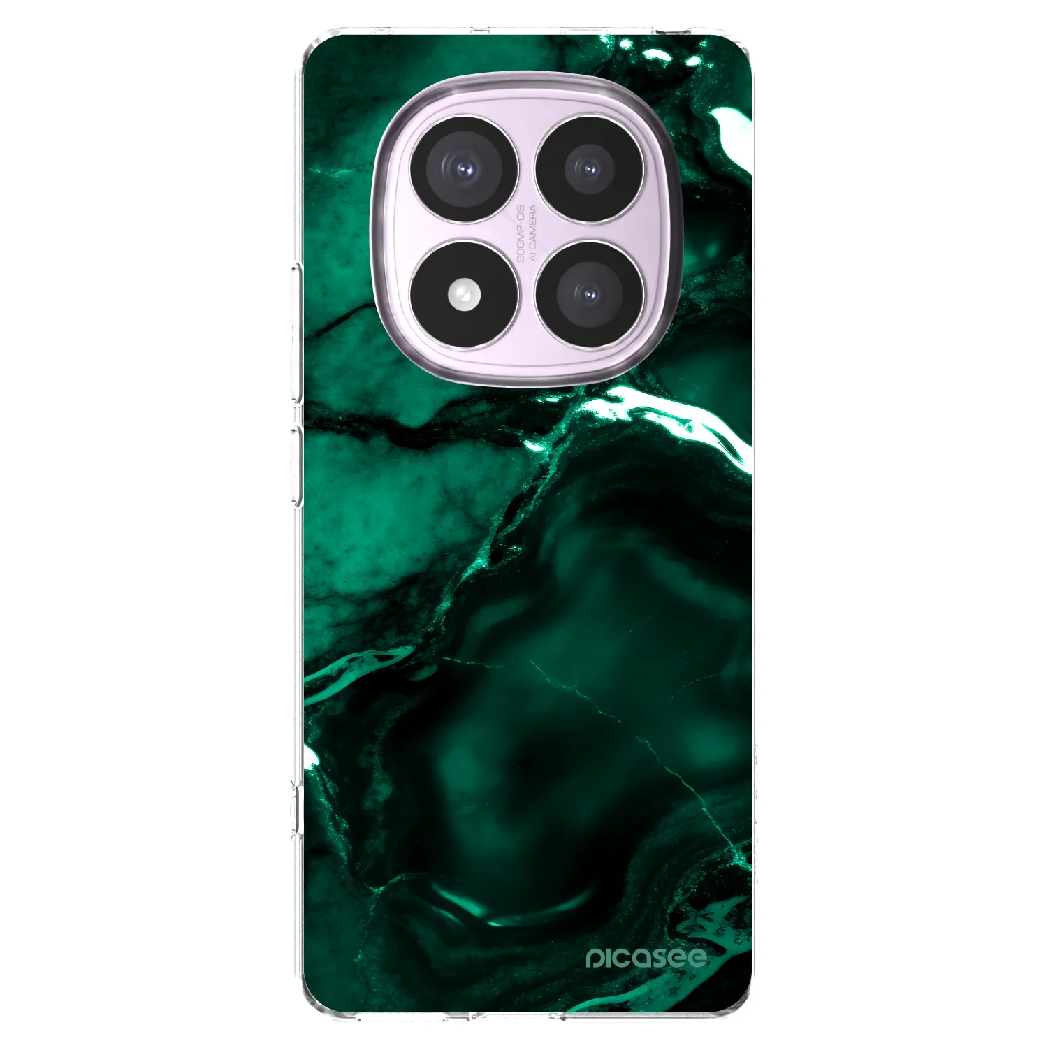 Picasee silikonski prozorni ovitek za Xiaomi Redmi Note 14 Pro 5G - Dark emerald
