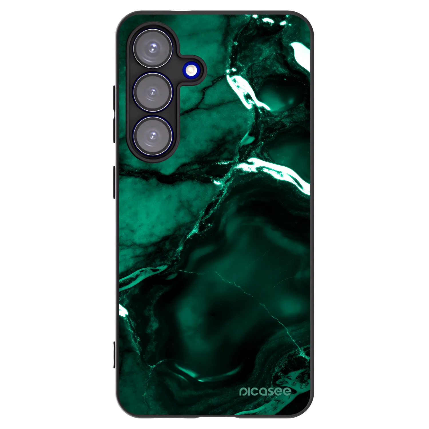 Picasee silikonski črni ovitek za Samsung Galaxy S25 5G - Dark emerald