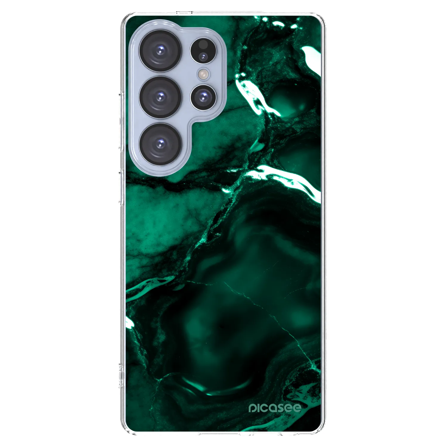 Picasee silikonski prozorni ovitek za Samsung Galaxy S25 Ultra 5G - Dark emerald