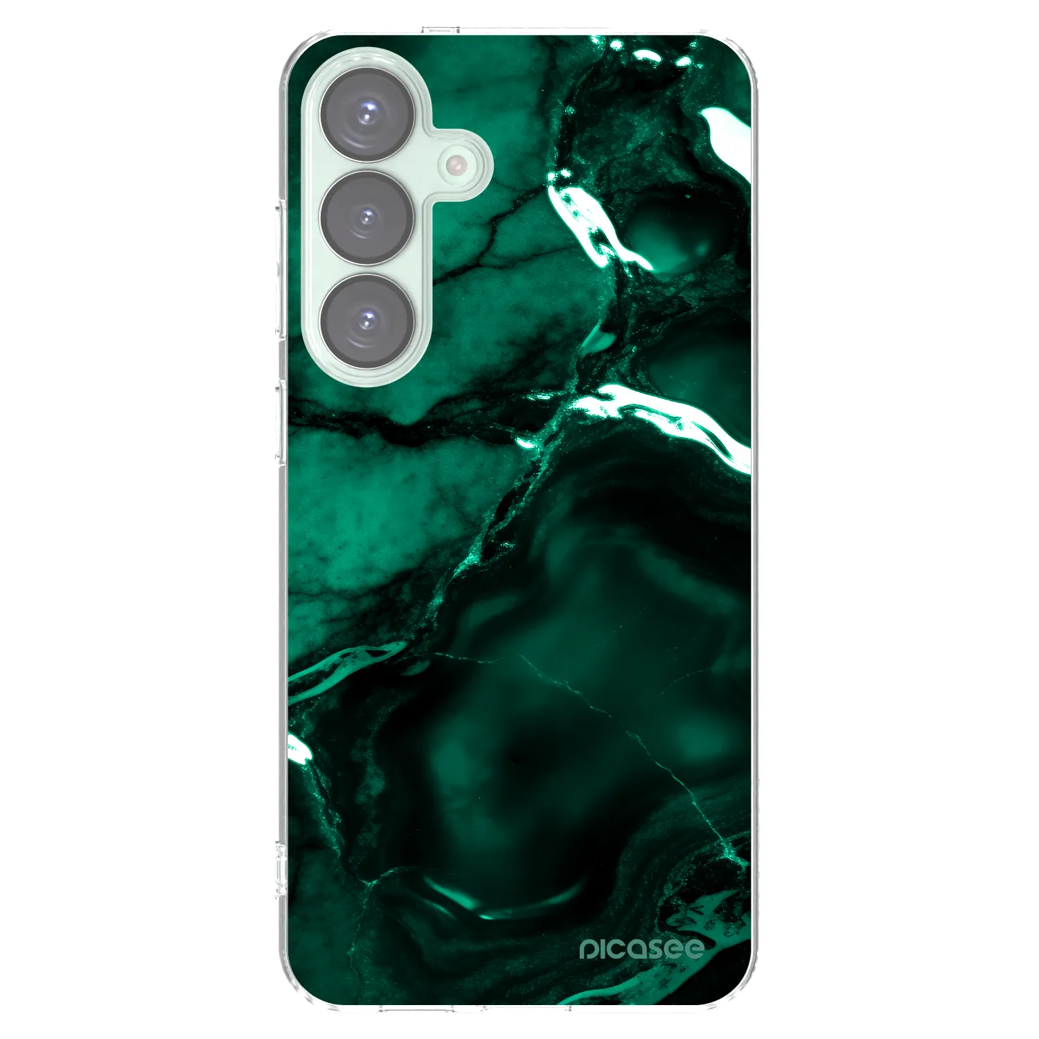 Picasee silikonski prozorni ovitek za Samsung Galaxy S25+ 5G - Dark emerald