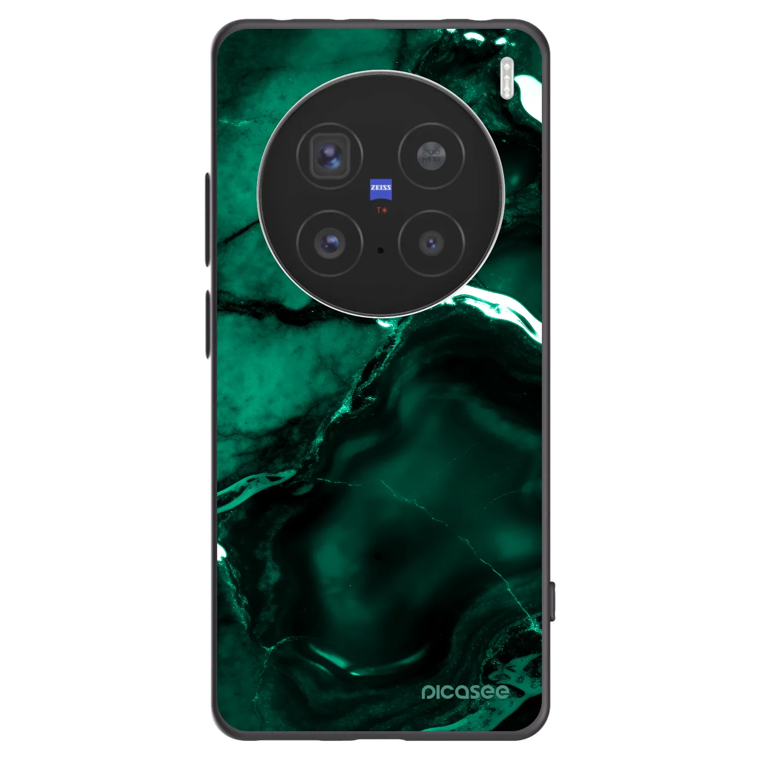 Picasee silikonski črni ovitek za Vivo X200 Pro - Dark emerald