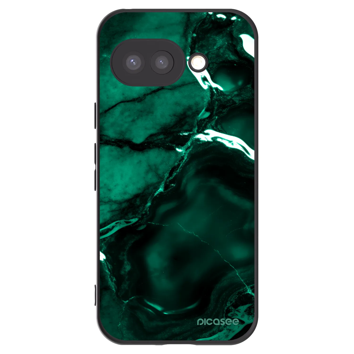 Picasee silikonski črni ovitek za Google Pixel 9a - Dark emerald