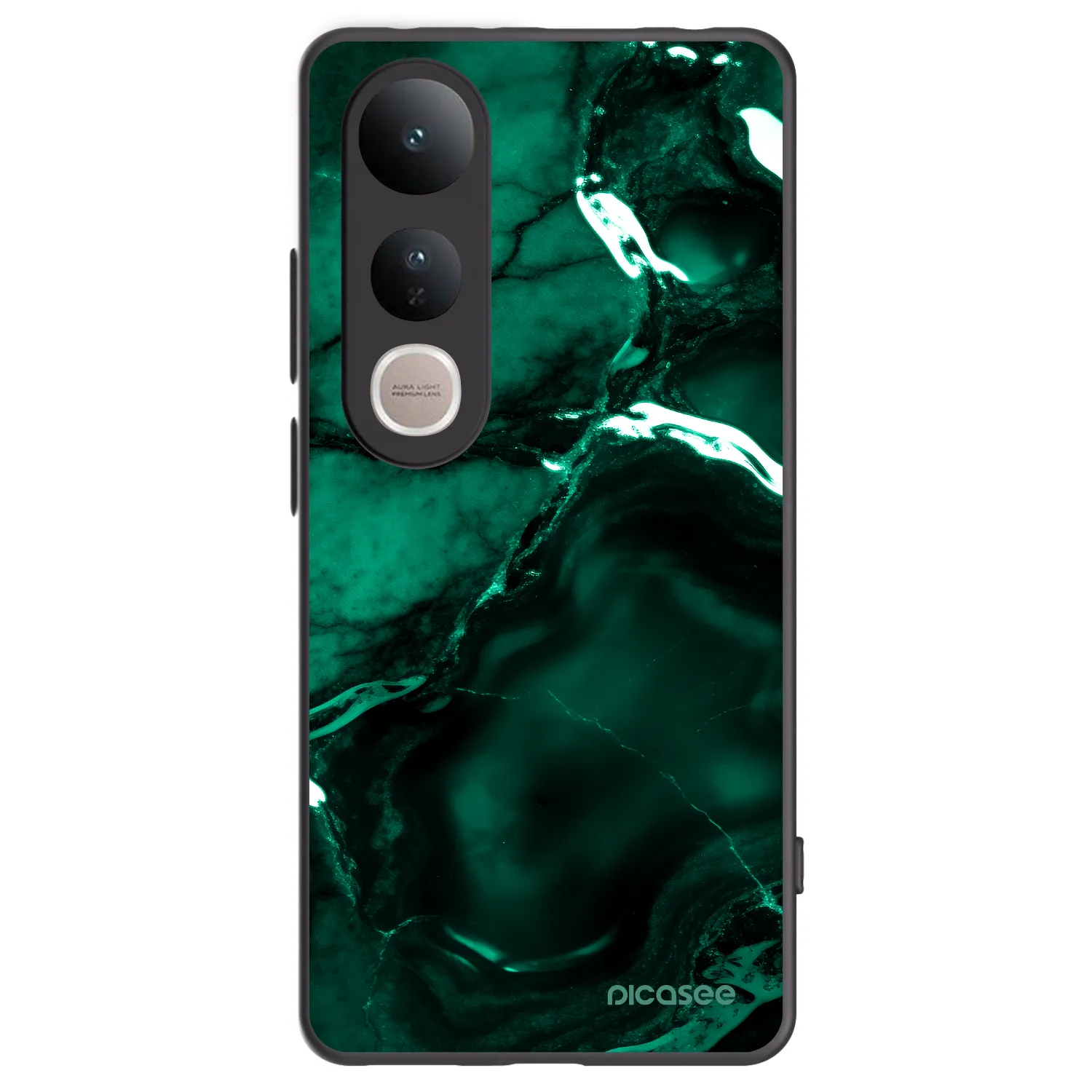 Picasee silikonski črni ovitek za Vivo V50 Lite 5G - Dark emerald