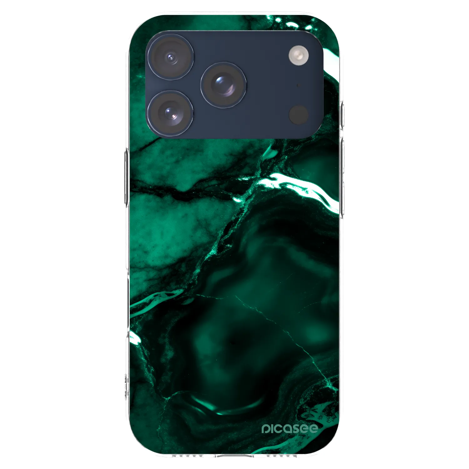 Picasee silikonski prozorni ovitek za Apple iPhone 17 Pro - Dark emerald