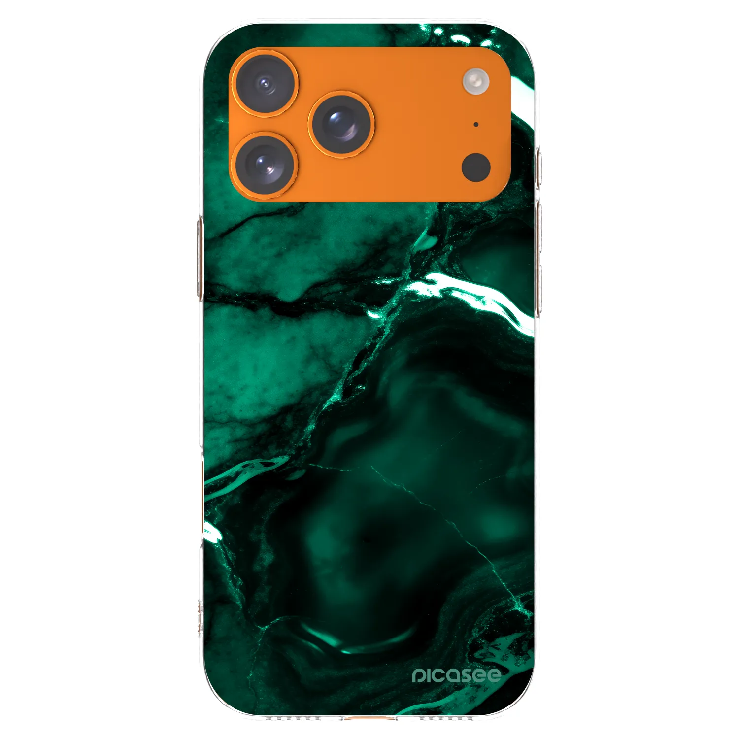 Picasee silikonski prozorni ovitek za Apple iPhone 17 Pro Max - Dark emerald