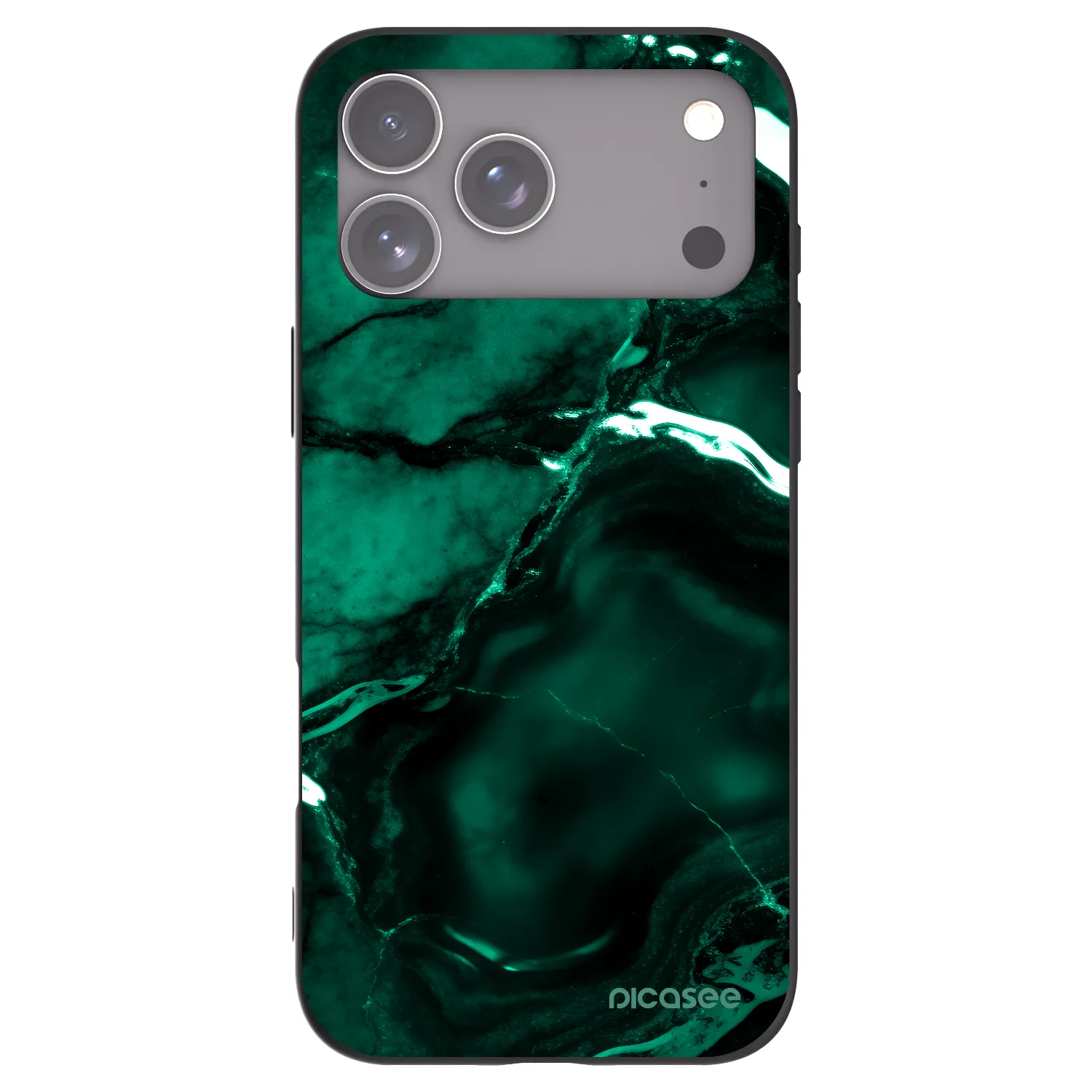 Picasee silikonski črni ovitek za Apple iPhone 17 Pro Max - Dark emerald