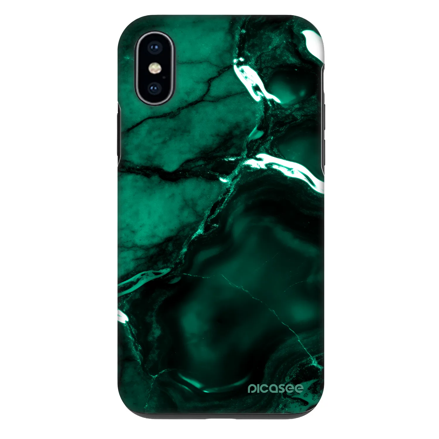 Picasee Fashion Case za Apple iPhone X/XS - Dark emerald