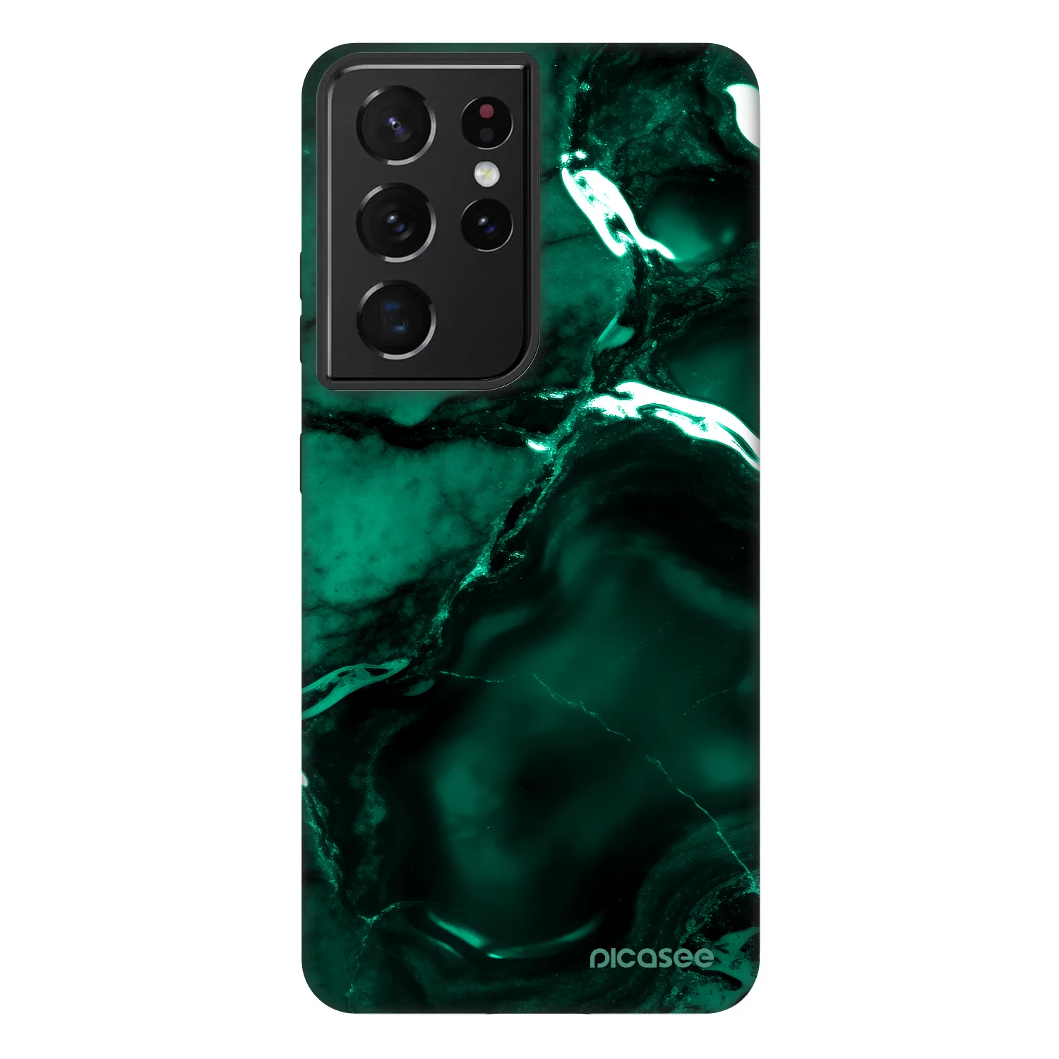 Picasee Fashion Case za Samsung Galaxy S21 Ultra 5G G998B - Dark emerald