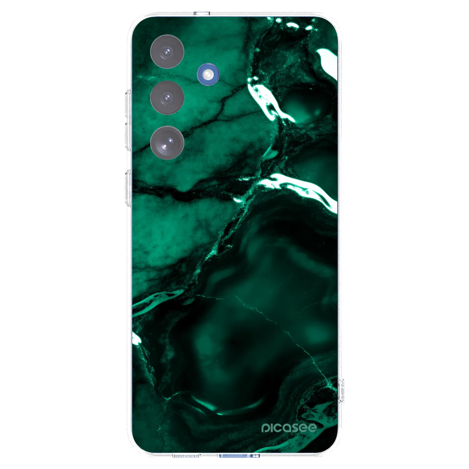 Picasee silikonski prozorni ovitek za Samsung Galaxy S25 FE 5G - Dark emerald