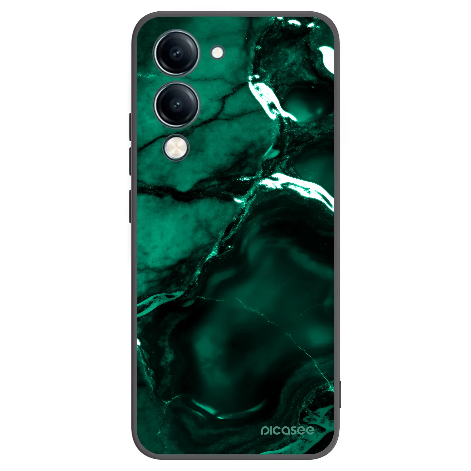 Picasee silikonski črni ovitek za Vivo Y29s 5G - Dark emerald