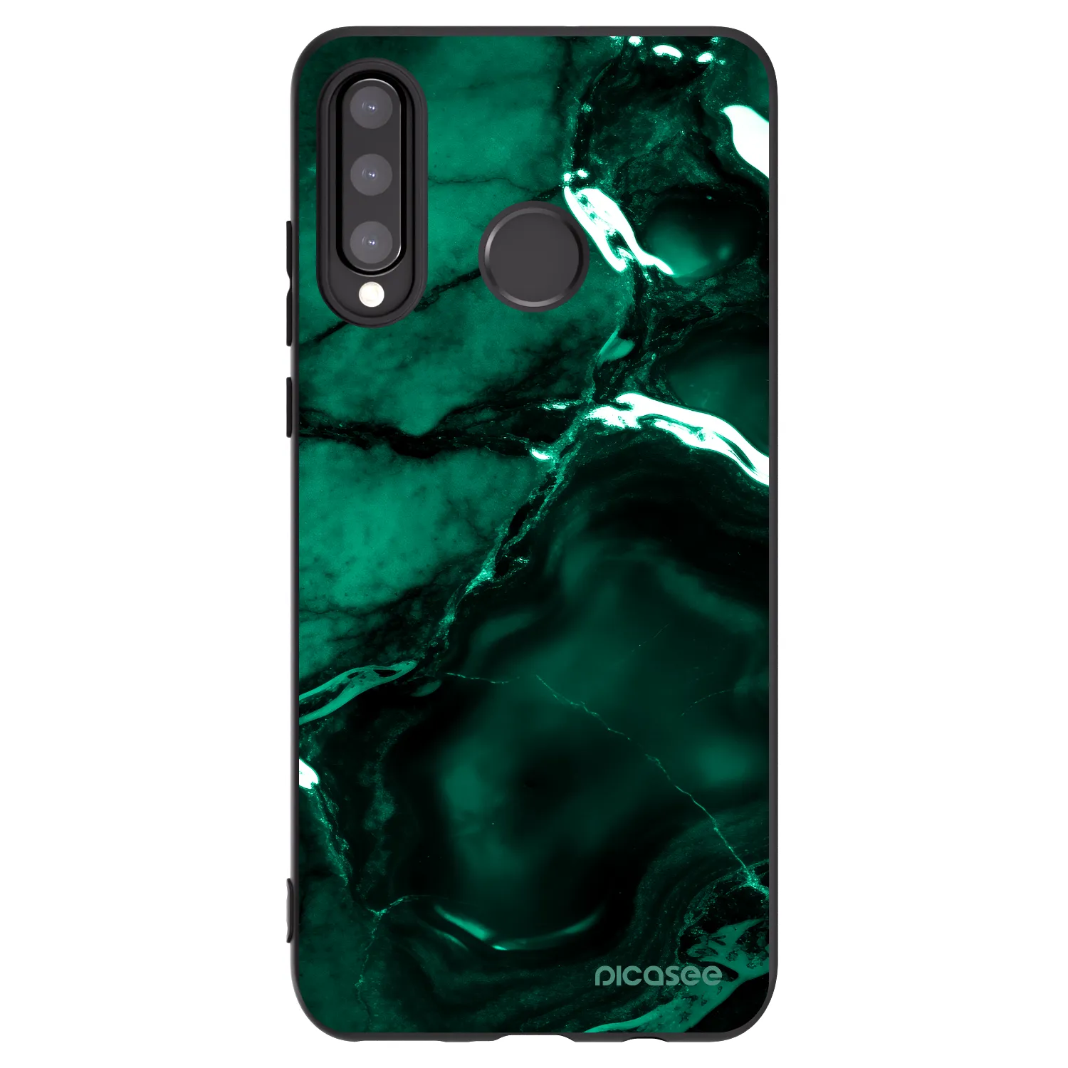 Picasee silikonski črni ovitek za Huawei P30 Lite - Dark emerald