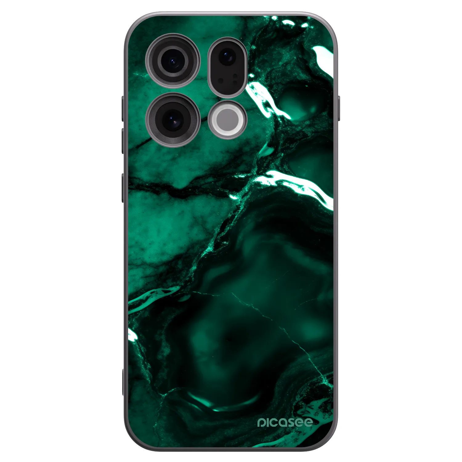 Picasee silikonski črni ovitek za OPPO Find X9 - Dark emerald