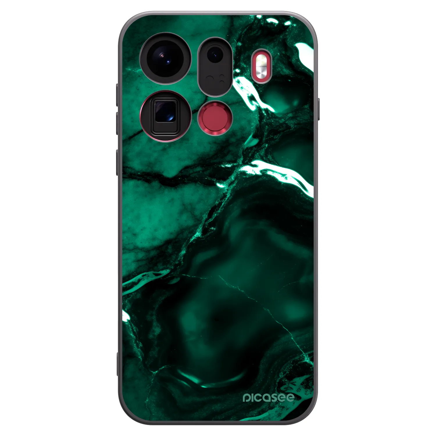 Picasee silikonski črni ovitek za OPPO Find X9 Pro - Dark emerald