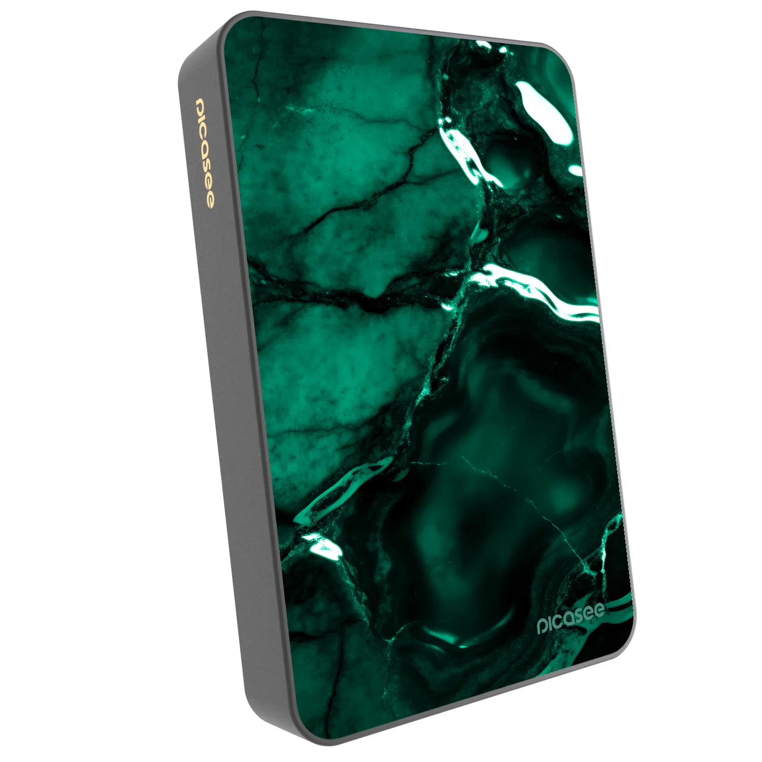 Picasee Prenosna baterija z MagSafe 10 000 mAh Siva - Dark emerald