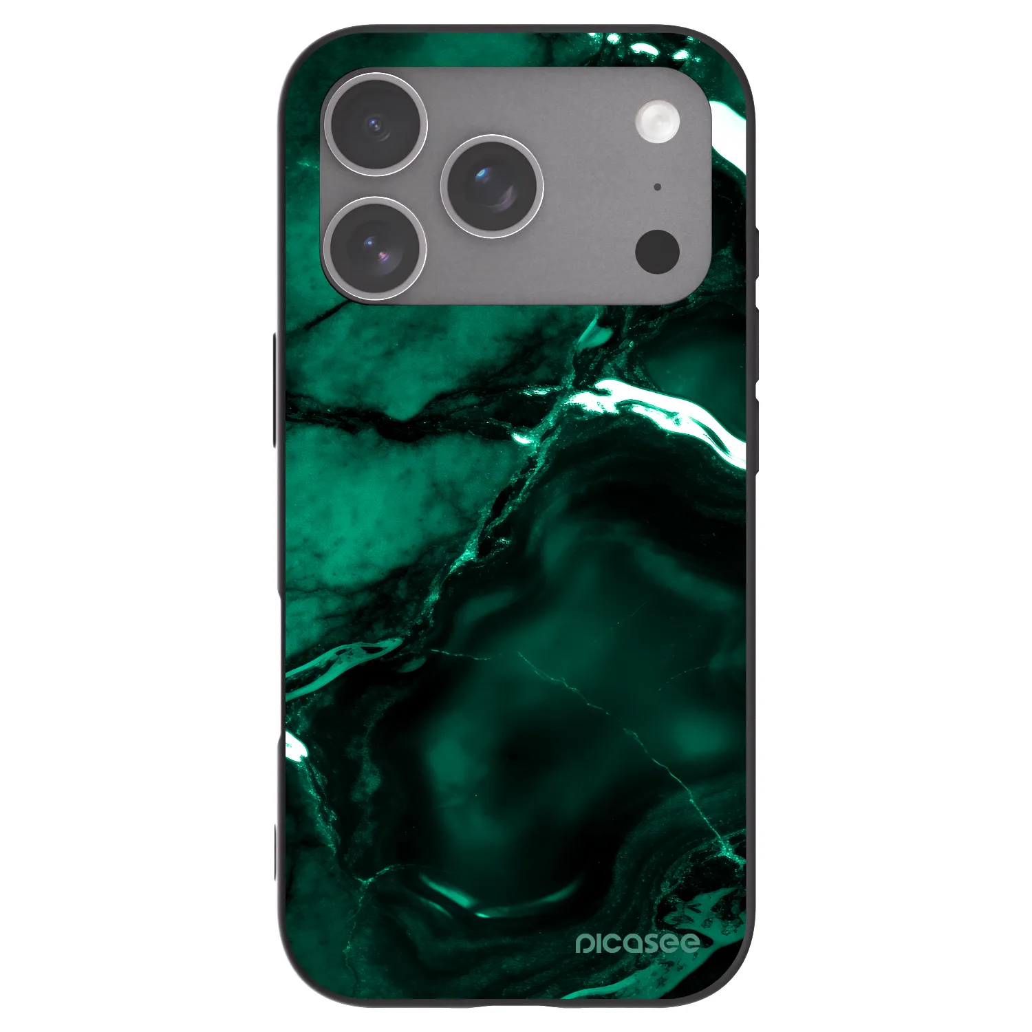 Picasee silikonski črni ovitek za Apple iPhone 18 Pro - Dark emerald