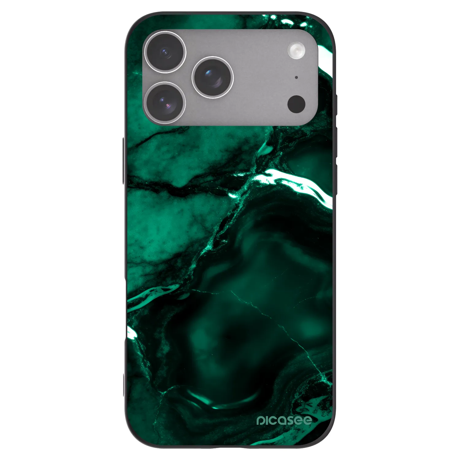 Picasee silikonski črni ovitek za Apple iPhone 18 Pro Max - Dark emerald