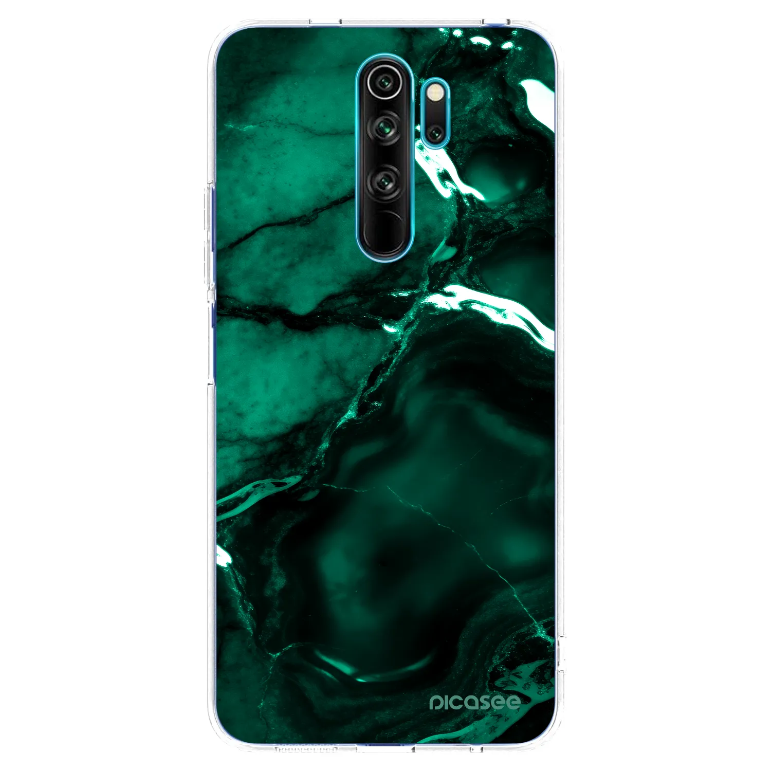 Picasee silikonski prozorni ovitek za Xiaomi Redmi Note 8 Pro - Dark emerald