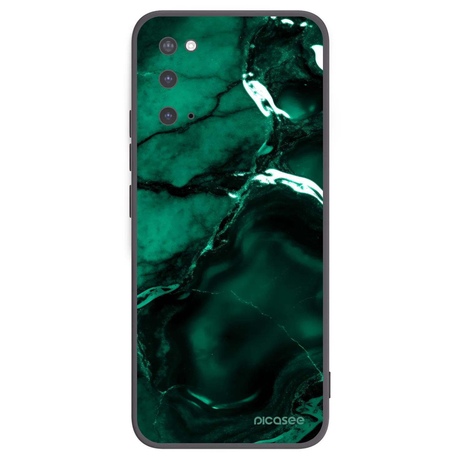 Picasee silikonski črni ovitek za Samsung Galaxy S20 G980F - Dark emerald