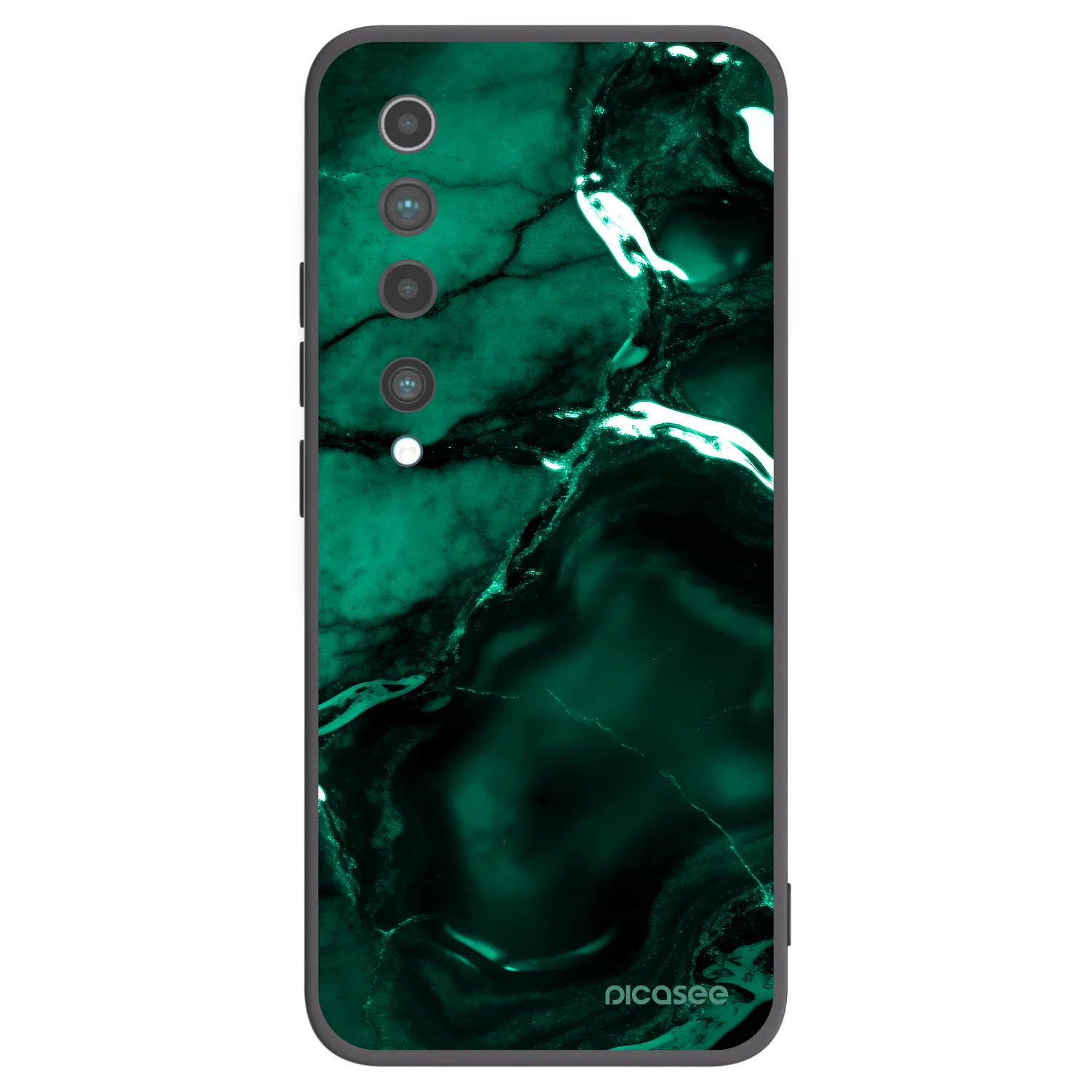 Picasee silikonski črni ovitek za Xiaomi Mi 10 - Dark emerald