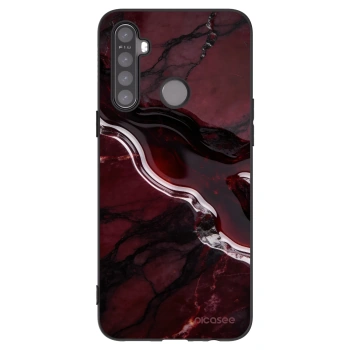 Picasee silikonski črni ovitek za Realme 5 - Cherry stone