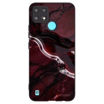Picasee silikonski črni ovitek za Realme C21 - Cherry stone