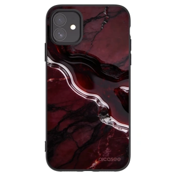 Picasee silikonski črni ovitek za Apple iPhone 11 - Cherry stone