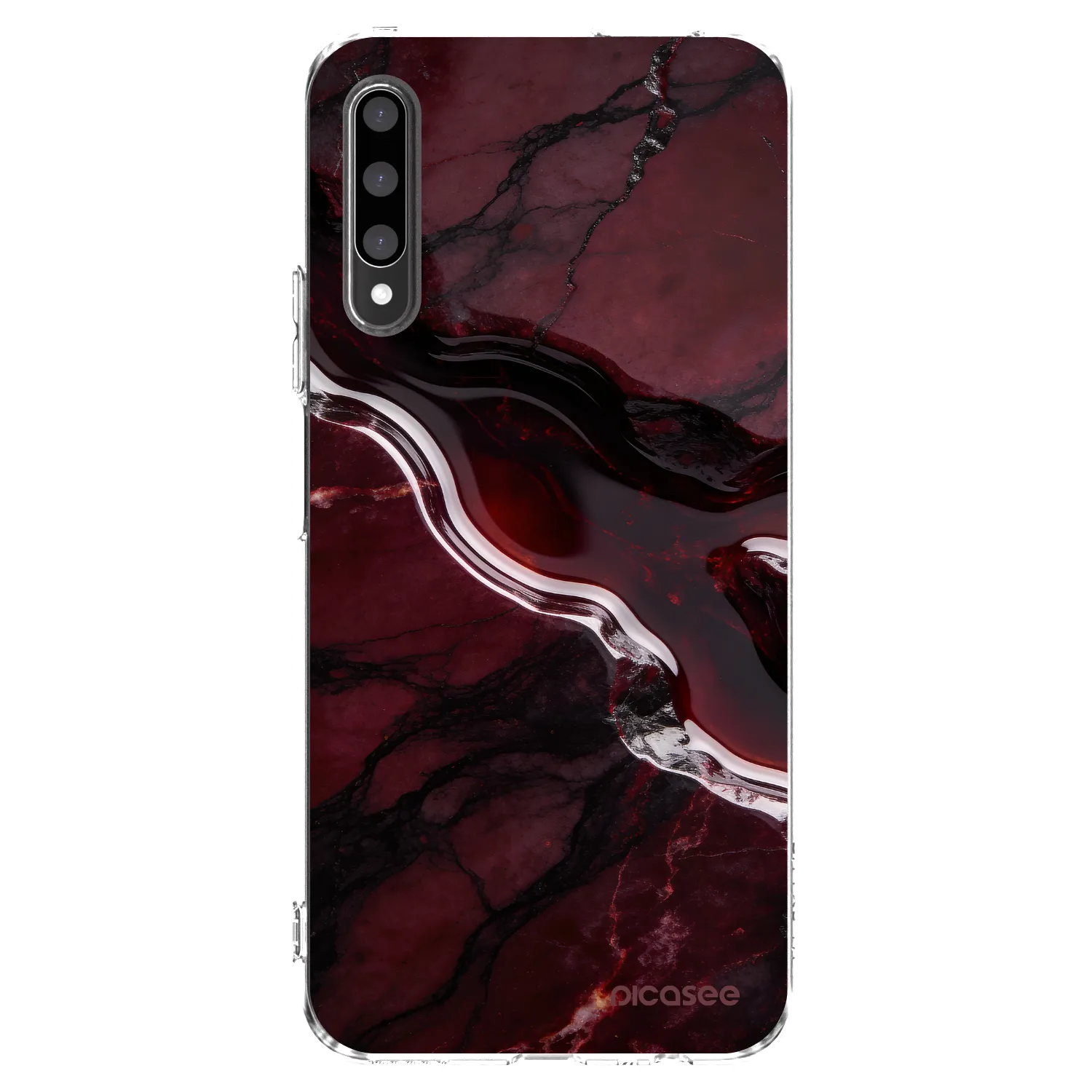 Picasee silikonski prozorni ovitek za Honor 9X Pro - Cherry stone