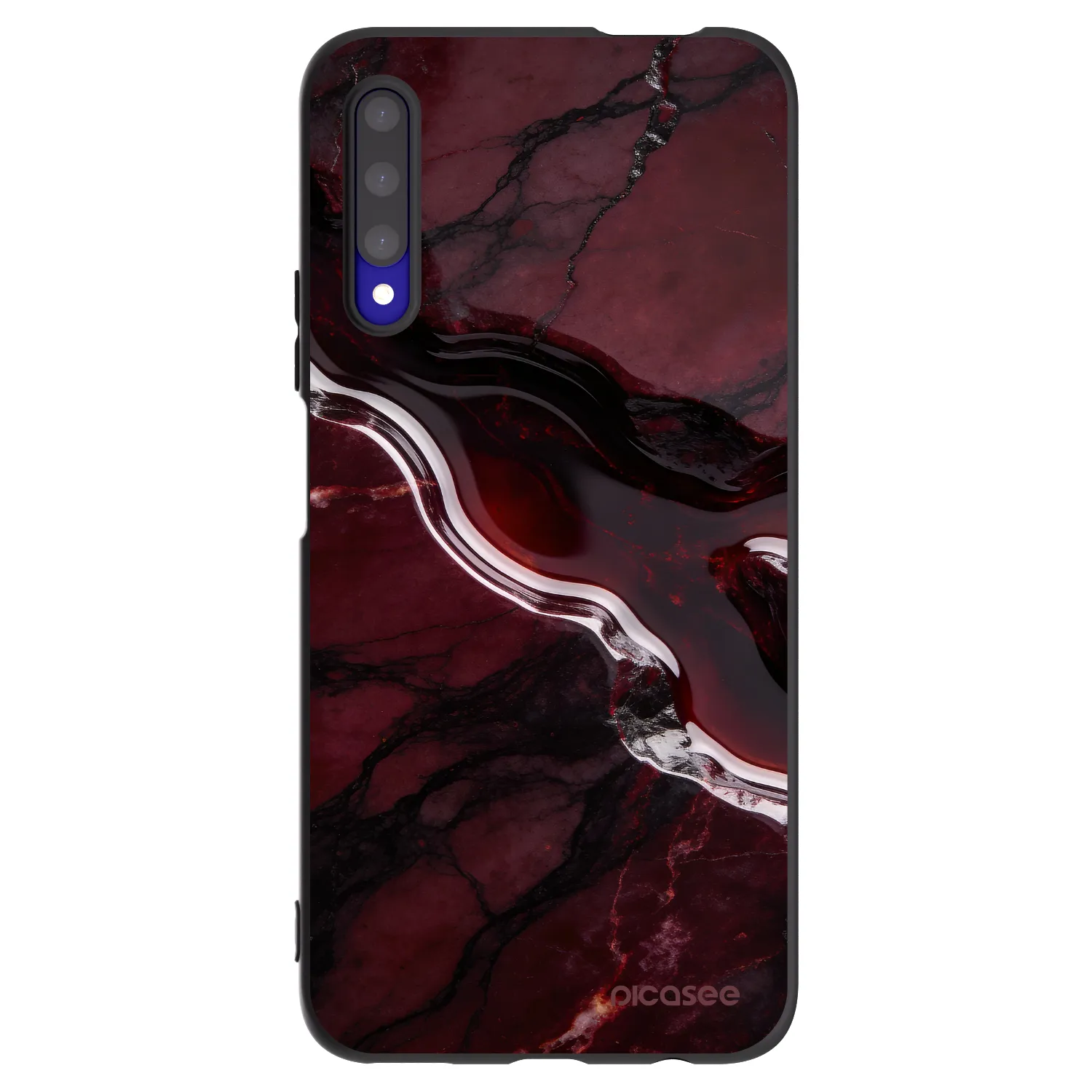 Picasee silikonski črni ovitek za Honor 9X Pro - Cherry stone