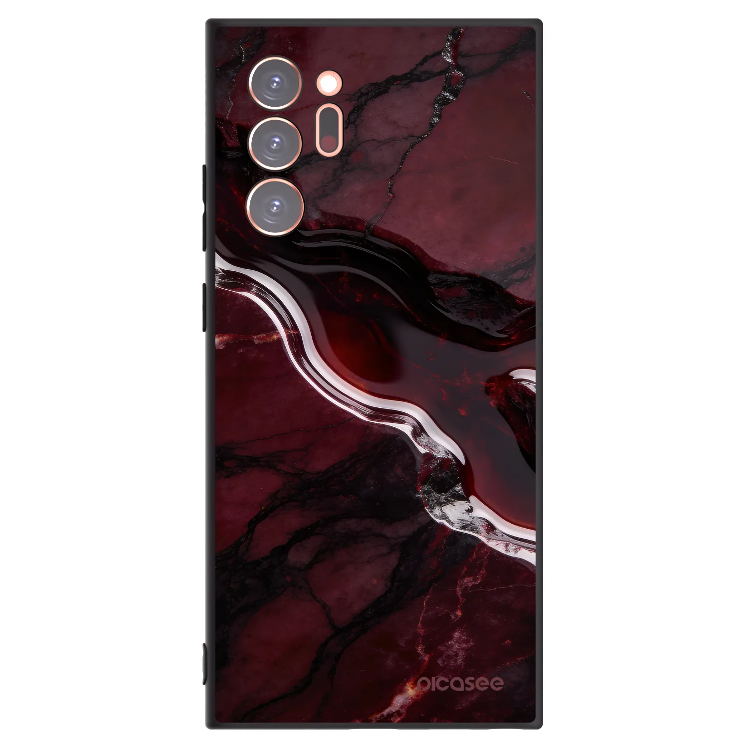 Picasee silikonski črni ovitek za Samsung Galaxy Note 20 Ultra - Cherry stone
