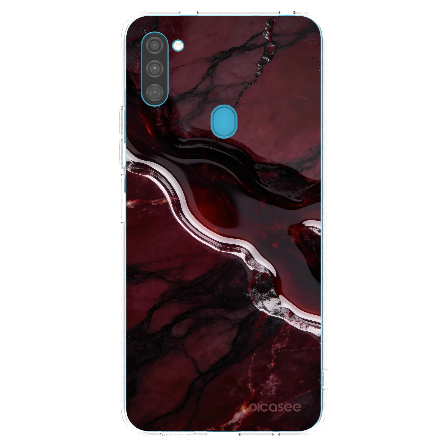 Picasee silikonski prozorni ovitek za Samsung Galaxy M11 - Cherry stone