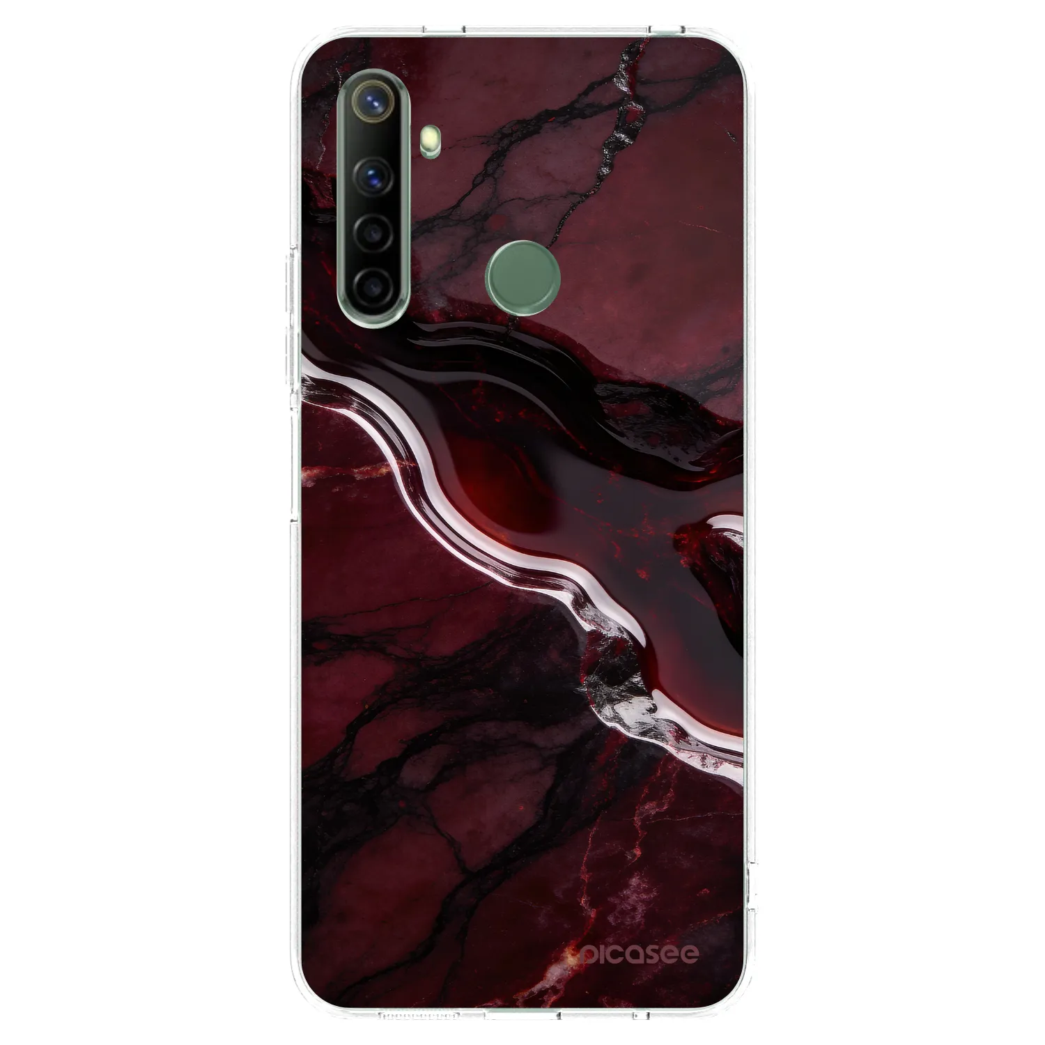 Picasee silikonski prozorni ovitek za Realme 6i - Cherry stone