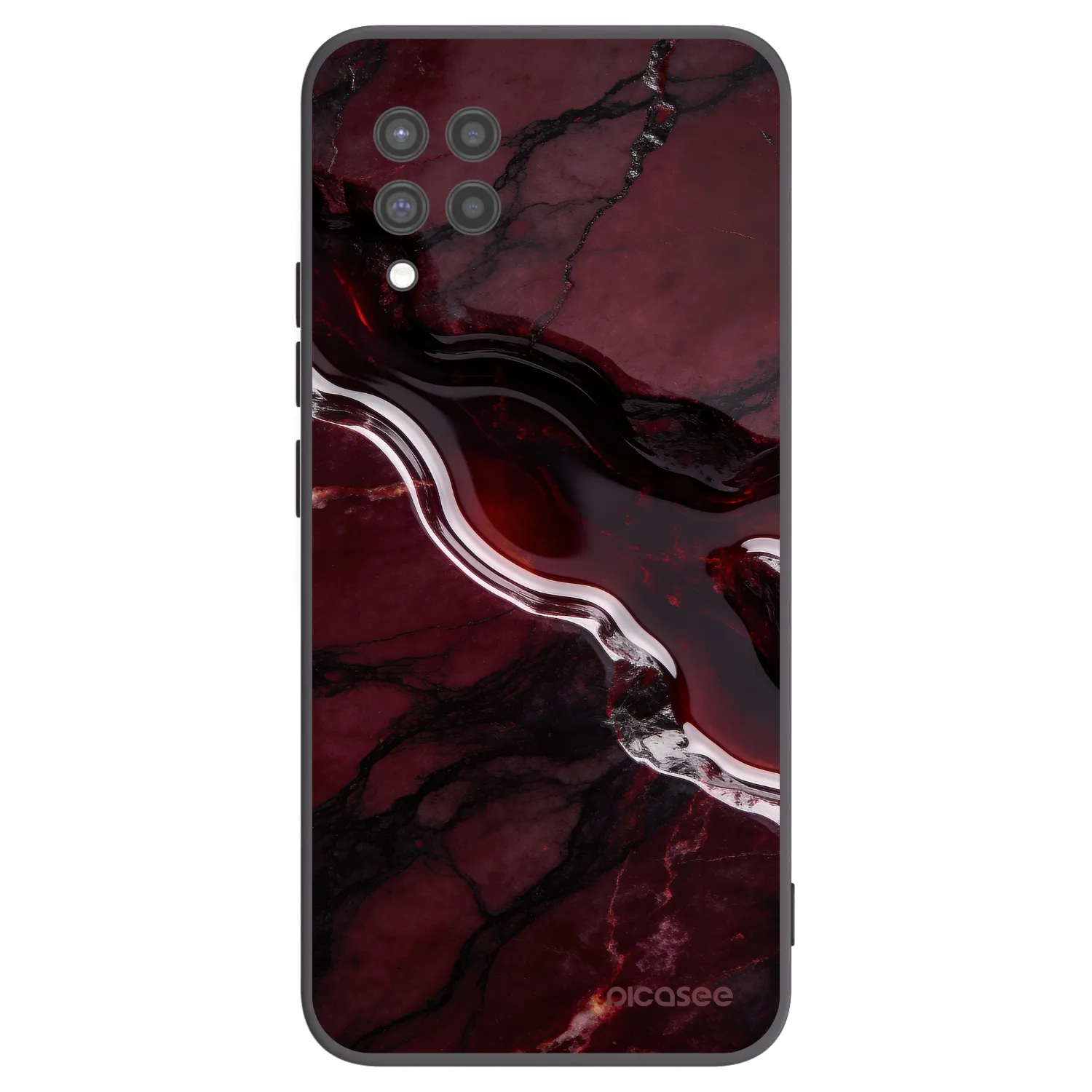Picasee silikonski črni ovitek za Samsung Galaxy A42 A426B - Cherry stone