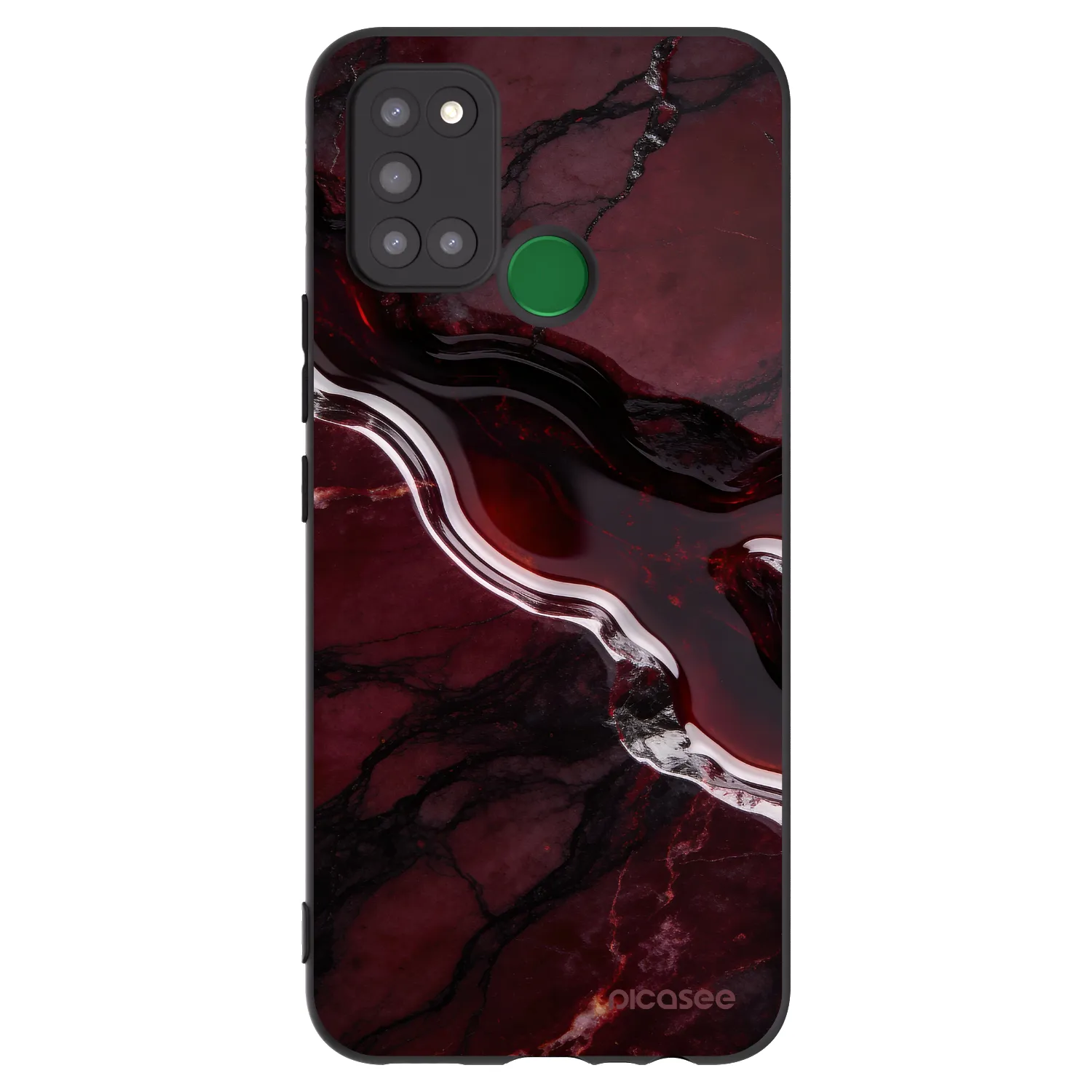Picasee silikonski črni ovitek za Realme 7i - Cherry stone